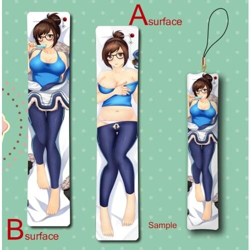 Hot Game Dr. Mei Ling Zhou Cool Anime Mini Dakimakura Keychain Badge Pillow Hanging Ornament Phone Strap Gift