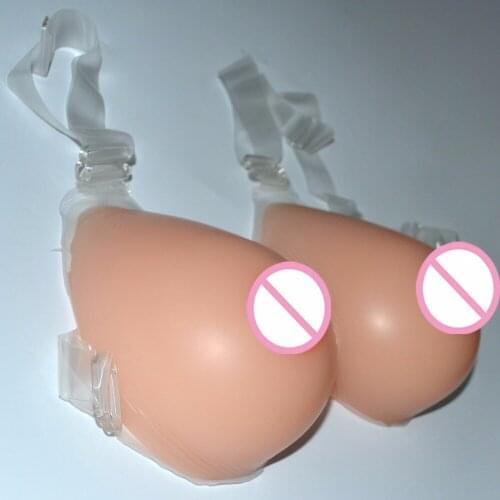 Hot 2000g/Pair Silicone False Fake Breast Trandsgender Artificial Breast Form For Crossdressers