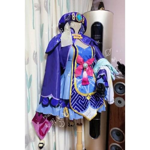 [Customized] Genshin Impact Qiqi Zombies Freeze Back Into The Night Game Suit Lovely Dress Cosplay Costume Halloween Party Outfi