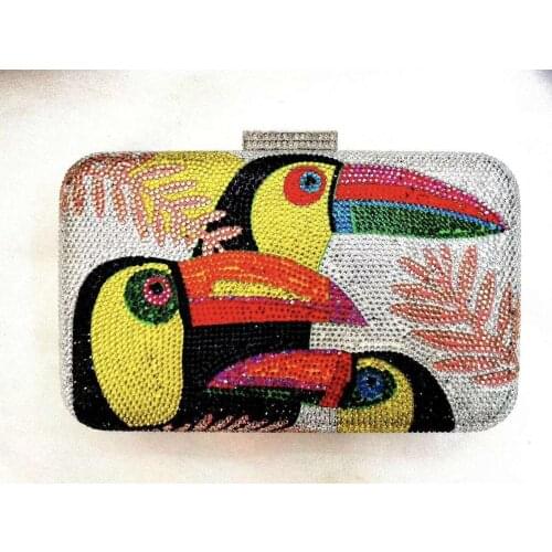 Famous Designer Luxury clear Diamond Minaudiere Clutch Evening Bags Women Wedding Party Cocktail Handbag Bridal Crystal Purse