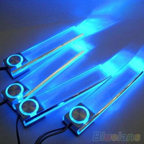 Cool 4 In 1 12V Blue Car Decorative Lamp Charge LED Interior Floor Decoration Lights Car Accessories Supplies Products