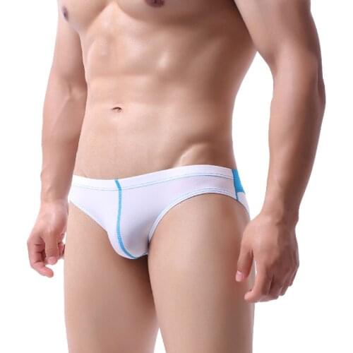 Man Underwear Nylon Flexible Translucence Ultra Thin Invisible Sexy Low Waist Underwear Panties Brief Underpants