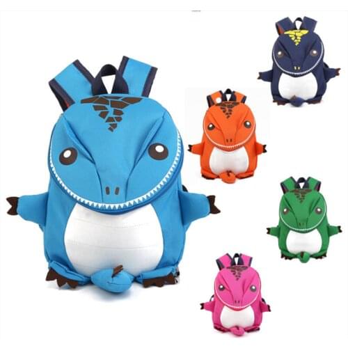 New dinosaur childrens school bag Korean kindergarten baby backpack cartoon childrens bag tutoring bag factory direct sales