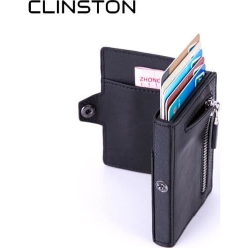 2020 new Automatic zipper card case RFID anti-theft swipe credit card holder aluminum alloy card case wallet for men women gift