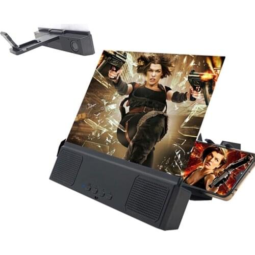 New Universal 12inch Mobile Phone Screen Amplifier Bracket Bluetooth Connection Speaker HD Lens Desktop Phone Holder Stand