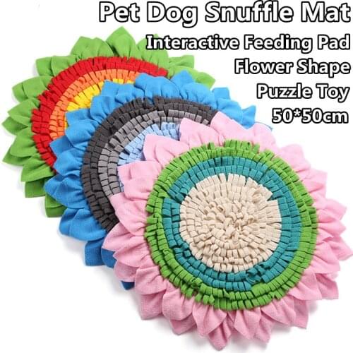 50*50cm Dog Snuffle Mat Pet Slow Feeder Foods Dispenser Pad IQ Training Puzzle Toy Puppy Intelligence Nose Sniffing Mat