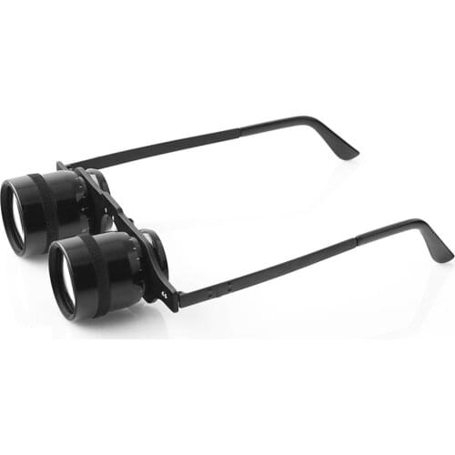 Glasses Type Portable Telescope X2.5 Times HD Telescope Fishing Glasses Super Light Green Coating Low Light Night Vision