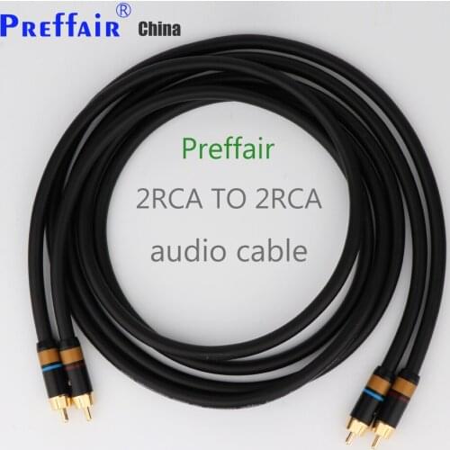 Preffair Pair HiFi Audio Cable RCA To RCA Cable Audio Signal Line with Gold Plated RCA Connector Interconnect Cable RCA Cable