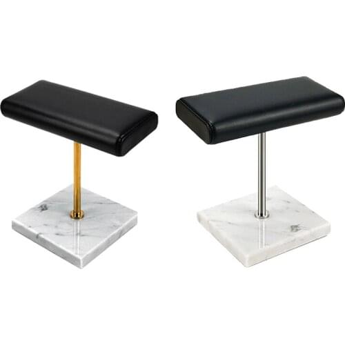 White Marble Base Watch Stand Metal Rod Display Props Bracelet Display Stand Belt Jewelry Lengthen Placement Stand