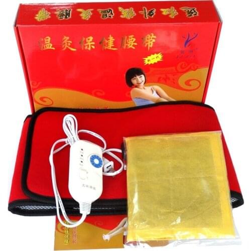 9 gear moxibustion body massage slimming belt thermal electric heating moxa hot warm palace waist support health back pain belt