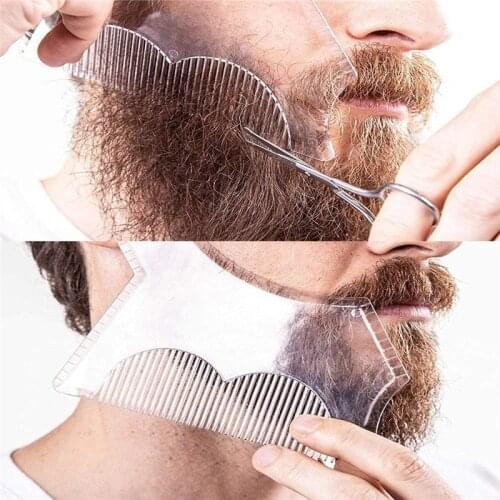 5 In 1 Men Beard Shaping Styling Template Comb Rotatable Mens Beards Combs Beauty Tool for Hair Beard Trimming Moustache Comb