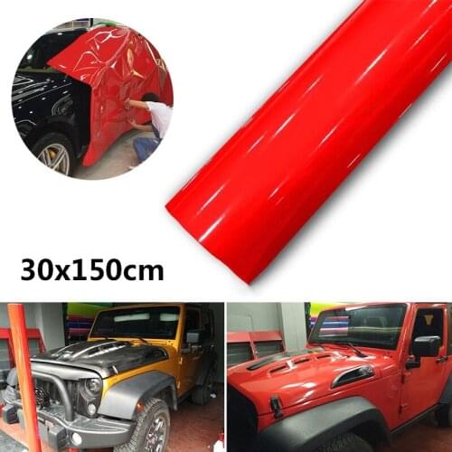 30*150CM Super Red Vinyl Film Protection Sticker Anti Scratch Clear Transparence Film Wrap Sticker Air Bubble Free New Quality