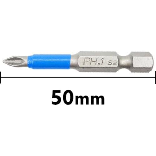 1pc Screwdriver Bit Screw Installation S2 Steel Wind Batch Blue Tightening