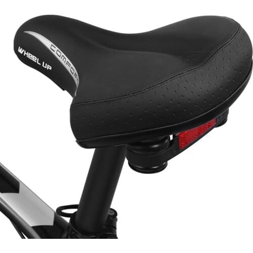 WHEEL UP 3D Soft Bicycle Saddle Wide Big Mountain Bike Spring Seat Cushion Comfort Shockproof Bicycle Saddle Cycling Seat