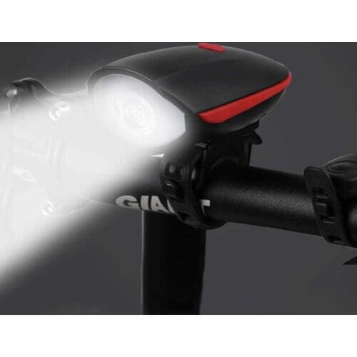 Bicycle Bell Flashlight Bike Electric Loud Horn Light Headlight Cycling Lamp Waterproof 3 Modes Super Bright Bike Accessories