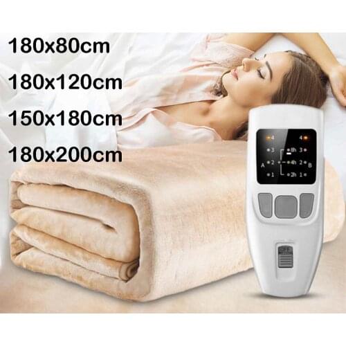 High Grade Warm Heater Velvet Electric Heating Blanket 4 Gear Temperature Timing Controller Room Electric Blanket Pad Mat