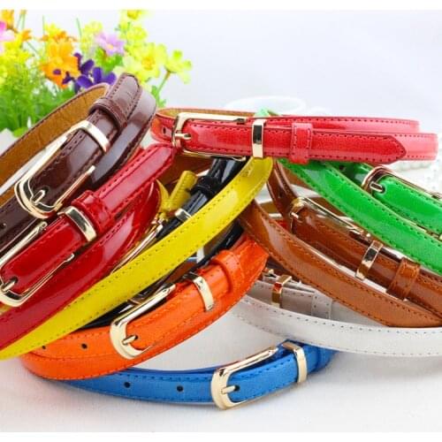 2PCS Lady Small Belt All-match Korean Women High Quality Fashion PU Leather Buckle Belts Casual Golf Pants Waistband Thin Belt