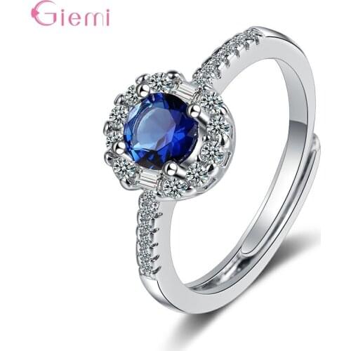 Simple Fashion 925 Sterling Silver Cubic Zircon Open Finger Ring For Women Girl Wedding Engagement Party Gifts Jewelry Supplies