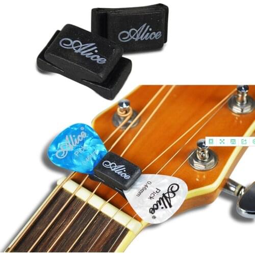 1 PC Black Rubber Guitar Pick Holder Fix on Headstock for Guitar Bass Ukulele Alice Guitar Picks Holder Guitar Parts Accessory