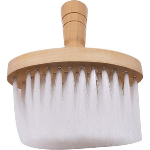 1Pcs New Stylist Salon Care Neck Duster Clean Broken Hair Brush Barbers Tools Pro Wooden Handle Hair Cutting Hairdressing