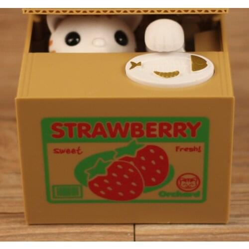 1pcsHot Sale Automated Cat Steal Coin Bank Piggy Bank Moneybox Money Saving Box Gifts Digital Coin Jar Alcancia Cofre Coin Bank