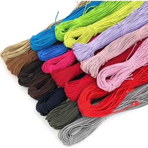2mm Colorful High-Quality Round Elastic Band Round Elastic Rope Rubber Band Elastic Line DIY Sewing Accessoriesc