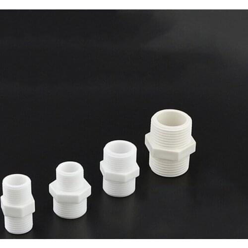 5PCS 1/8" 1/4" 3/8" 1/2" 3/4" 1" BSP Male Thread Plastic Nipple Reducer Connector Pipe Fitting For Aquarium Fish Tank Air Pump