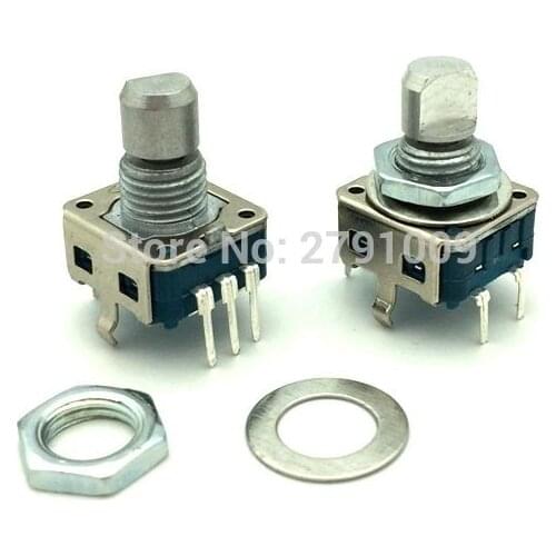 5PCS Half-Axis 10 mm Rotary Encoder Knob Coding Switch EC11 with Switch 20 Pulse 20 Location