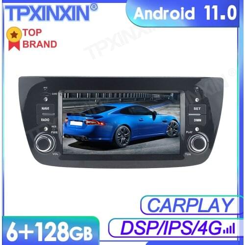6+128GB Android 11 For FIAT DOBLO 2010-2015 Car Multimedia Player GPS Navi Audio Stereo Screen DVD Head Unit Tape Recorder