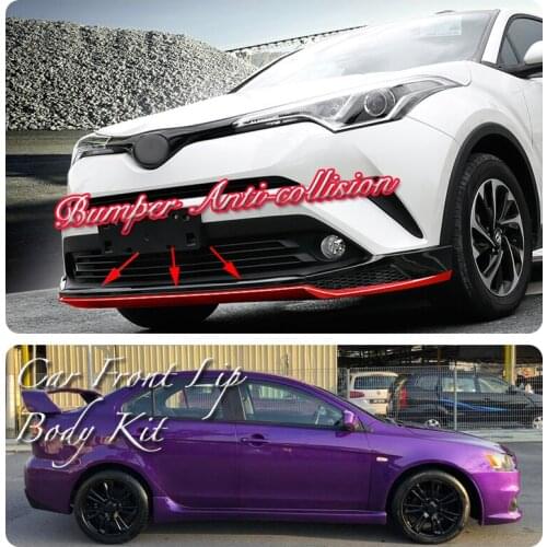 Car Bumper Lip Front Spoiler Skirt Deflector For Proton Inspira 2010~2015 Tune Car Modified Body Kit VIP Hella Flush Lips