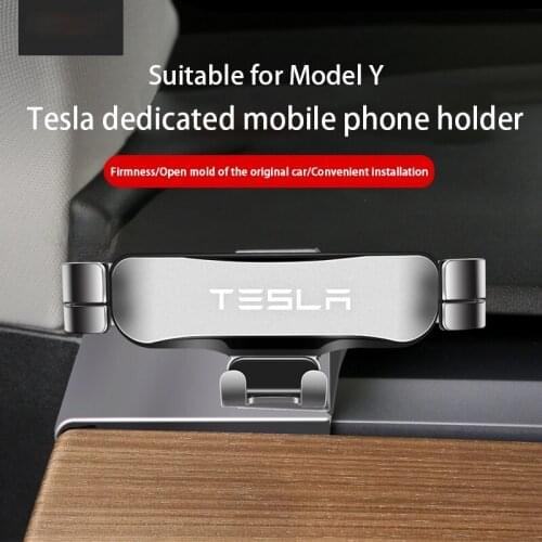 Car Mobile Phone Holder Smartphone Holder Gravity Mount Gps Stand Air Outlet Navigation Bracket For Tesla Model Y Accessories