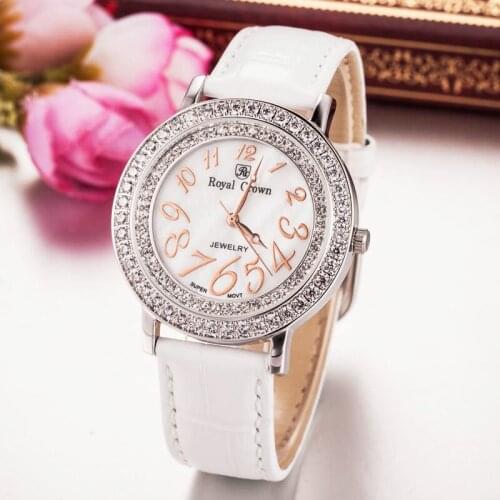 Prong Setting Luxury Jewelry Clock Lady Womens Watch Fashion Hours Dress Colorful Bracelet Brass Rhinestone Girl Birthday Gift