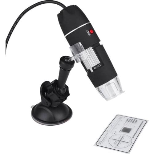 New USB 8 LED 500X 2MP Digital Microscope Endoscope Magnifier Video Camera with Suction Cup Stand