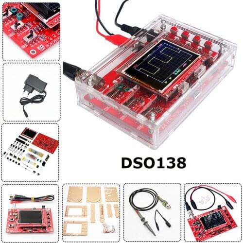 DSO138 2.4" TFT Digital Oscilloscope DIY Kit for Oscilloscope Making Electronic diagnostic-tool Learning Oscilloscope Set 1Msps