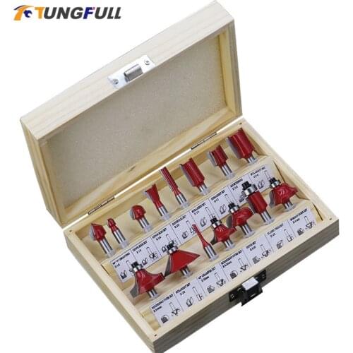 Woodworking Milling Cutters 1/4'' 6.35mmShank Carbide Router Bit For Wood Cutter Engraving Cutting Tools