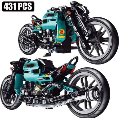 High tech Expert MOC Famous Motorcycle Building Blocks Racing Speed Motorbike Bricks Assembly Toys Birthday Gift For Children