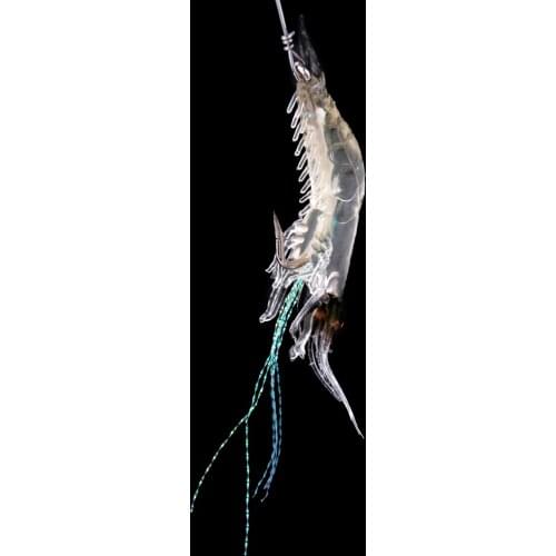 Hign Simulation Soft Prawn Shrimp Fishing Bream Lure Hook Bait Accessory