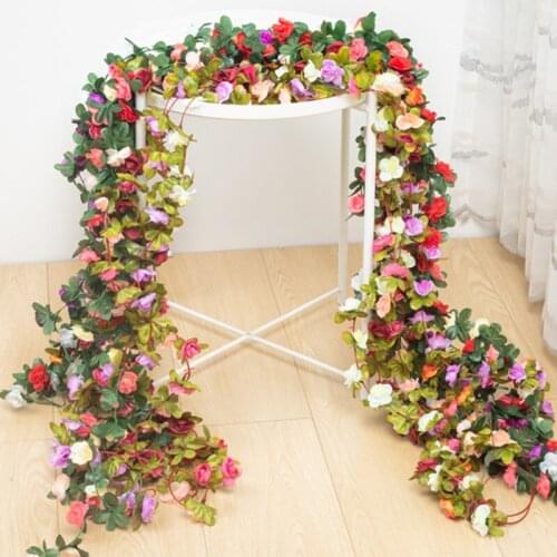 250CM Artificial Rose for Wedding Arch Decor DIY Fake Flowers Garland Plant Vine Spring Autumn Garden Decor Home Room Decoration