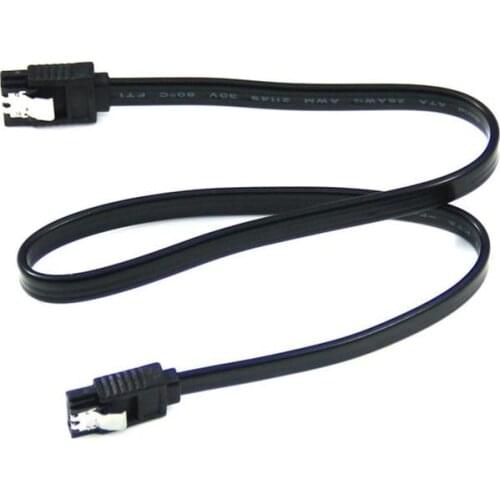 1pcs Data Line SATA 3.0 To Hard Disk Adapter Signal Cable 40cm Black Straight High Speed SATA Data Cable Supplies Accessories
