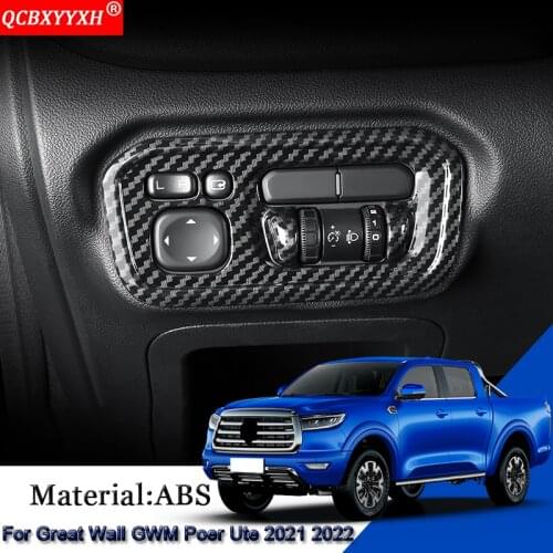 Car Headlight Switch Button Adjustment Sequins Internal Stickers Cover Accessories For Great Wall Cannon GWM Poer Ute 2021 2022