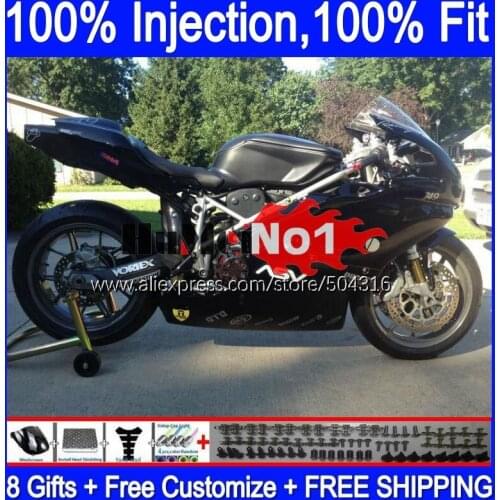 Injection Body For DUCATI 749S 999S 749 999 S R Bodywork 121MC.78 749-999 03 04 749R 999R 2003 2004 OEM Fairing kit black glossy