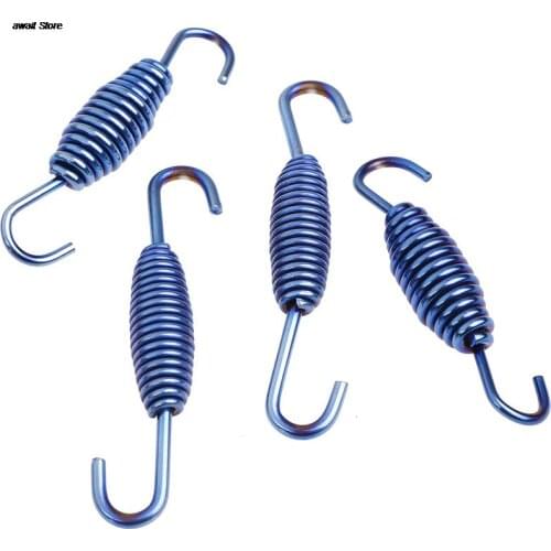 2PCS 55/68mm Motorcycle Fully Rotatable Exhaust Muffler Mounting Silencer Link Pipe Springs Hook Hanger Scooter Accessories