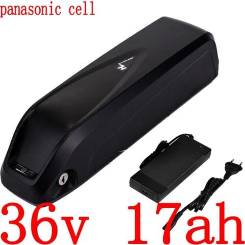 36v 17ah lithium ebike battery 36V 17AH electric bicycle battery use panasonic 3400mah cell with 15A BMS+2A charger free duty
