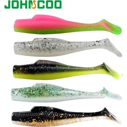 JOHNCOO 12pcs Soft Bait TPR Fishing 6cm 2.3g Artificial Lure Bass Perch Trout Swimbait Minnowz Jig Lure Shad Fishing Lure