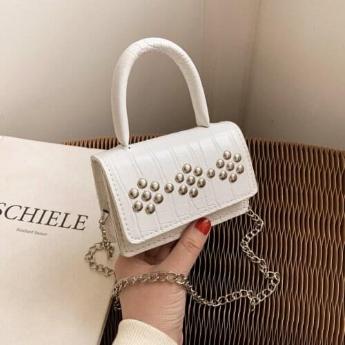 2021 new mini womens bag net red fashion texture Single Shoulder Messenger Bag temperament chain Pu small square bag