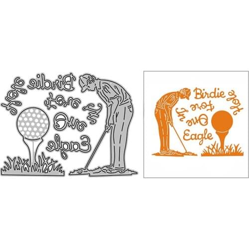 New Golf Hole On One Craft Embossing Mold 2021 Metal Cutting Dies for DIY Decorative Scrapbooking Album and Card Making No Stamp