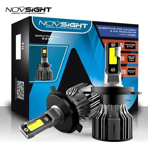 NOVSIGHT NEW Car H4 LED Headlight H7 LED HeadLamp H11 H8 HB4 HB3 9005 9006 Diode Lamps for Car H1 H3 880 881 Turbo Led Bulb 12V