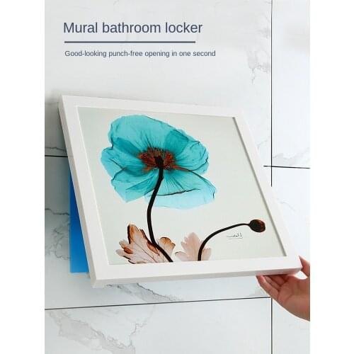 Bathroom accessories organizer Receive a box folding shelves The mural toilet organizer rack Take a shower wall mounted shelf