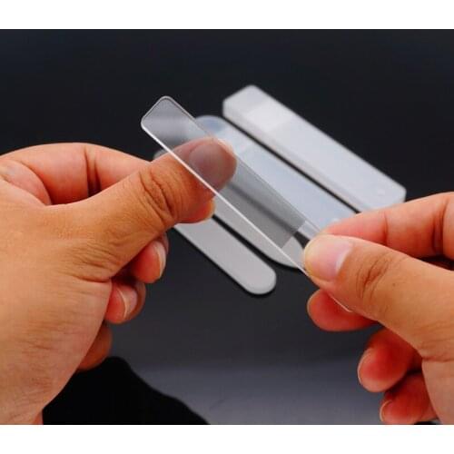 Nano polished glass Nail File transparent Long lasting Buffer Block Set Grey Nail Files For UV Gel Polish Manicure Tool
