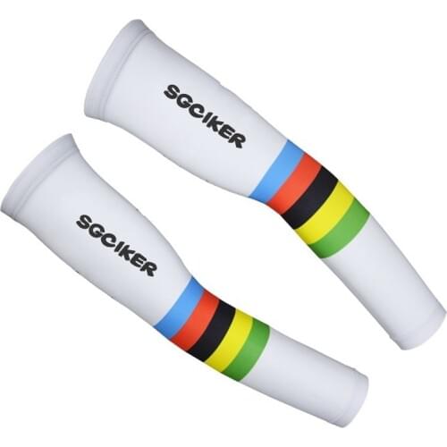 SGCIKER champion rainbow cycling armwarmers! cycling armsleeves quick-dry cycling Sleeves Arm Sunscreen Protector Cuff